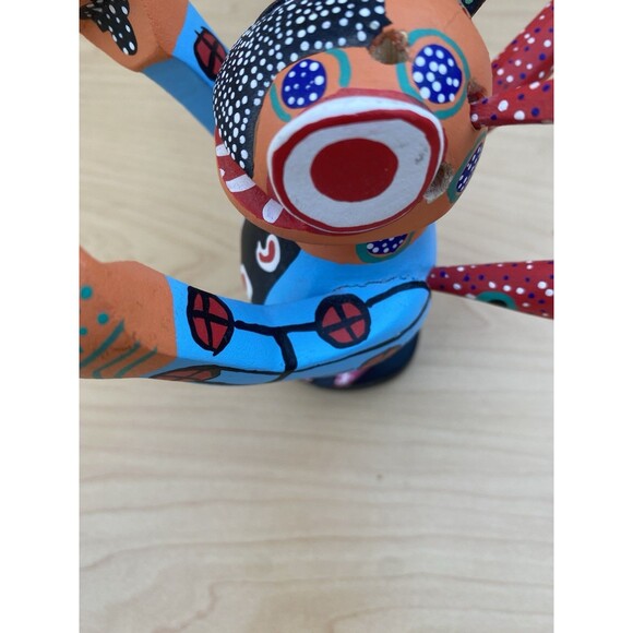 Oaxacan Wood Carving Oaxaca Mexican Folk Art Alebrije SIGNED Gutierrez - Picture 9 of 16